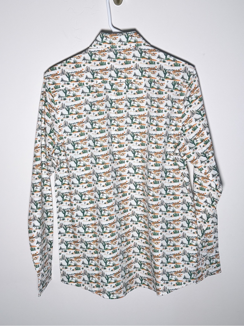 Rocking K Ranchwear By Kennington Cactus Print Long Sleeve Button Up Men S Shirt - Picture 6 of 9
